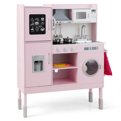 Pretend Play Kitchen with 16 Pieces Accessories for Kids