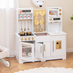 Pretend Play Kitchen for Kids with Coffee Maker