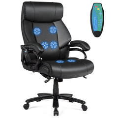 PU Leather Massage Office Chair with Thick Foam Cushion