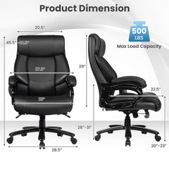 PU Leather Massage Office Chair with Thick Foam Cushion