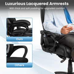 PU Leather Massage Office Chair with Thick Foam Cushion