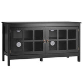 50 Inch Modern Wood Large TV Stand Entertainment Center with Glass Door