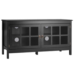 50 Inch Modern Wood Large TV Stand Entertainment Center with Glass Door