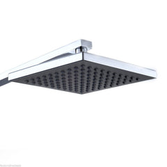 8 Inch LED Rainfall Shower head Arm Control Valve Handspray Shower Faucet Set