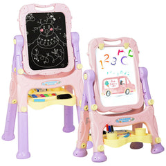 Kids Height Adjustable Double Side Magnetic Art Easel