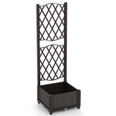 Raised Garden Bed with Trellis Planter Box for Climbing Plants