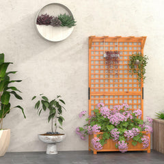 Raised Garden Bed with Trellis and Hanging Roof