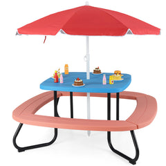 Toddler Outdoor Activity Table with Adjustable and Collapsible Umbrella