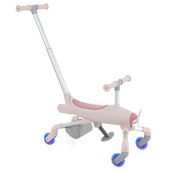 2-in-1 Kids Ride-on Push Car with LED Lighted Wheels