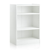 3-Tier Bookcase Open Display Rack Cabinet with Adjustable Shelves