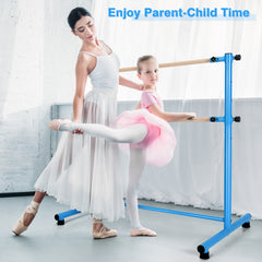 47 Inch Double Ballet Barre with Anti-Slip Footpads