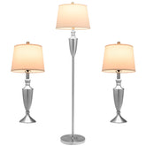 3 Piece Lamp with Set Modern Floor Lamp and 2 Table Lamps