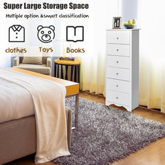 6 Drawers Chest Dresser Clothes Storage Bedroom Furniture Cabinet