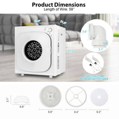 1500W Compact Laundry Dryer with Touch Panel