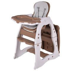 3-in-1 Infant Table and Chair Set Baby High Chair In Beige
