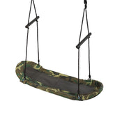 Saucer Tree Swing Surf Kids Outdoor Adjustable Oval Platform Set with Handle