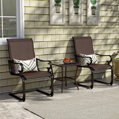Set of 2 Patio Chairs with Quick-drying and Breathable Fabric for Backyard