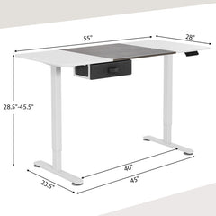 Height Adjustable Electric Standing Desk with USB Charging Port