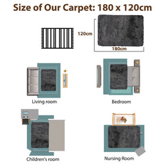 4 x 6 Feet Modern Fluffy Soft Shag Rug with Non-slip Grip Dots