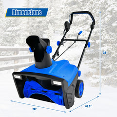 20 Inch 120V 15Amp Electric Snow Thrower with 180° Rotatable Chute
