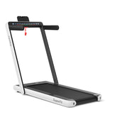 2.25 HP 2-in-1 Folding Walking Pad Treadmill with Dual Display and App Control
