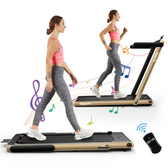 2.25HP 2 in 1 Folding Treadmill with APP Speaker Remote Control