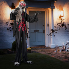 8.2 FT Standing Animatronic Werewolf with Howling Sounds, Red Flashing Eyes and Poseable Arms