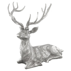 Standing Reindeer Statue Aluminum Deer Sculpture for Indoors Christmas Decor