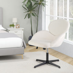 Swivel Cross Legged Chair with Adjustable Height and Rocking Function