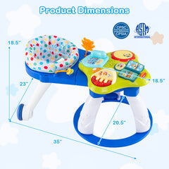 3 in 1 Baby Stationary Activity Center with Educational and Music Function Tabletop