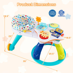 3 in 1 Baby Stationary Activity Center with Educational and Music Function Tabletop