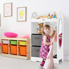 Kids Dress up Storage Costume Closet with Mirror and Toy Bins
