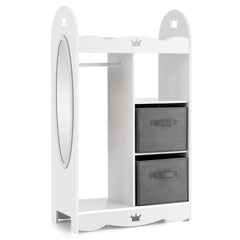Kids Dress up Storage Costume Closet with Mirror and Toy Bins