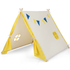 Kids Play Tent with Solid Wood Frame Holiday Birthday Gift & Toy for Boys & Girls
