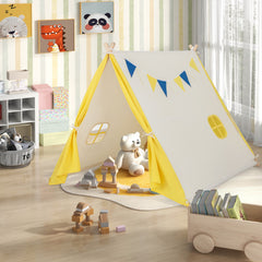 Kids Play Tent with Solid Wood Frame Holiday Birthday Gift & Toy for Boys & Girls