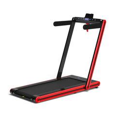 2-in-1 Folding Walking Pad Treadmill with Dual LED Display