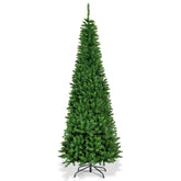 4.5/6.5/7.5 Feet Prelit Pencil Christmas Tree with 250 LED Lights