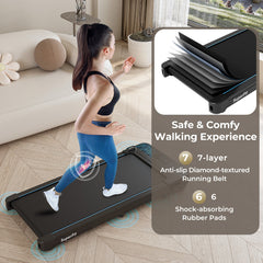 Walking Pad with 300 lbs Weight Capacity and Remote Control for Home