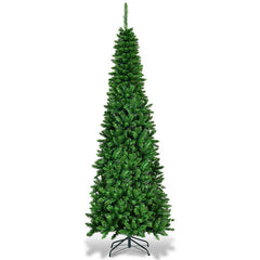 4.5/6.5/7.5 Feet Pre-Lit Hinged Artificial Pencil Christmas Tree