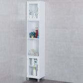 71 Inch Tall Tower Bathroom Storage Cabinet and Organizer Display Shelves for Bedroom