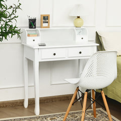 Writing Desk 2-Tier Vanity Desk Computer Desk with 4 Drawers