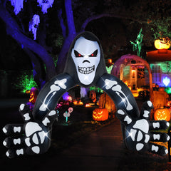 Halloween Inflatable Grim Reaper Archway with Stakes and Water Bags