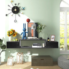 55 Inch Floating TV Stand with Power Outlet