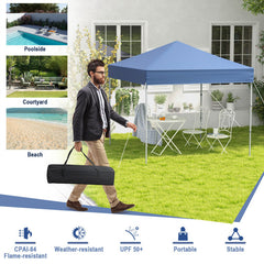 6.6 x 6.6 Feet Outdoor Pop-up Canopy Tent with UPF 50+ Sun Protection