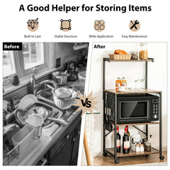 4-Tier Kitchen Baker鈥檚 Rack on Wheels