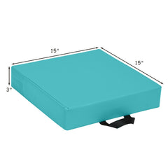 6 Pieces 15 Inch Square Toddler Floor Cushions Set with Handles