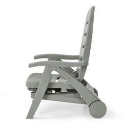 5 Position Adjustable Folding Lounger Chaise Chair with Wheels