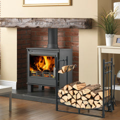30/36 Inch Firewood Rack with 4 Tool Set Kindling Holders