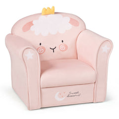 Super Soft Velvet Lamb/Mermaid Kids Couch Sofa with Armrests