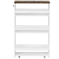 4 Tiers Rolling Slim Storage Kitchen Organizer Cart with Handle